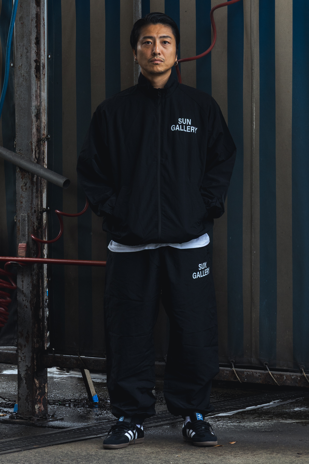 SUNGALLERY NYLON TRACK PANTS