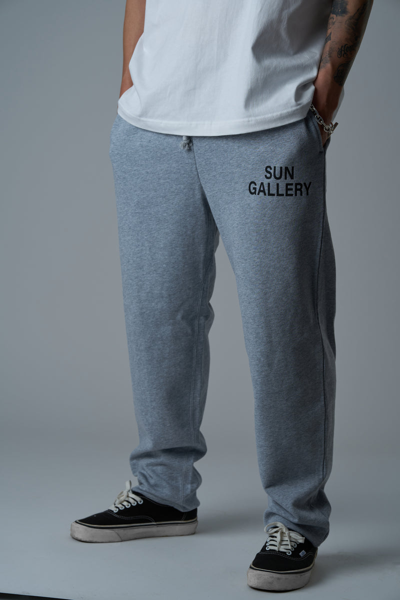 SUNGALLERY 10oz SWEATPANTS - グレー×ブラック