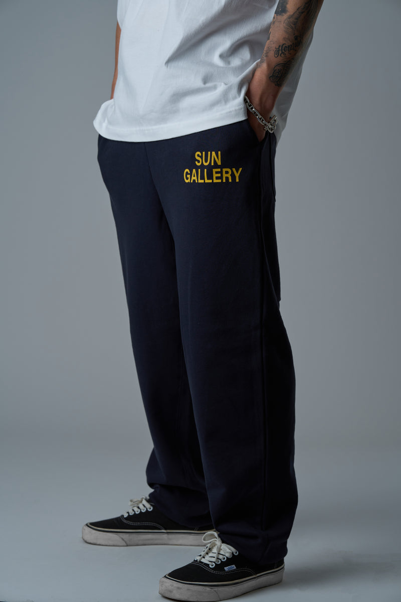 SUNGALLERY 10oz SWEATPANTS - ネイビー×イエロー