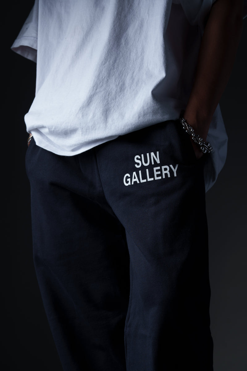 SUNGALLERY 10oz SWEATPANTS - ネイビー×ホワイト