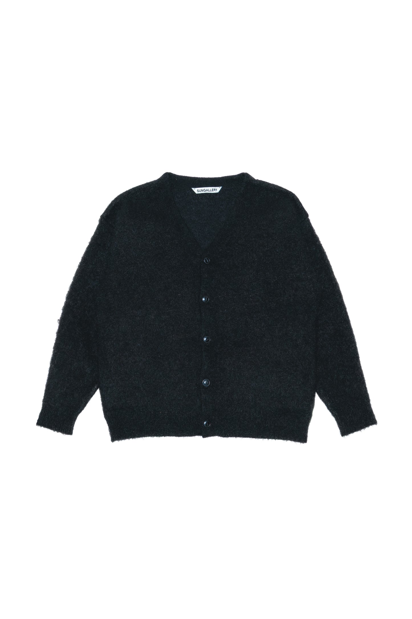 SHAGGY MOHAIR CARDIGAN "BLACK"