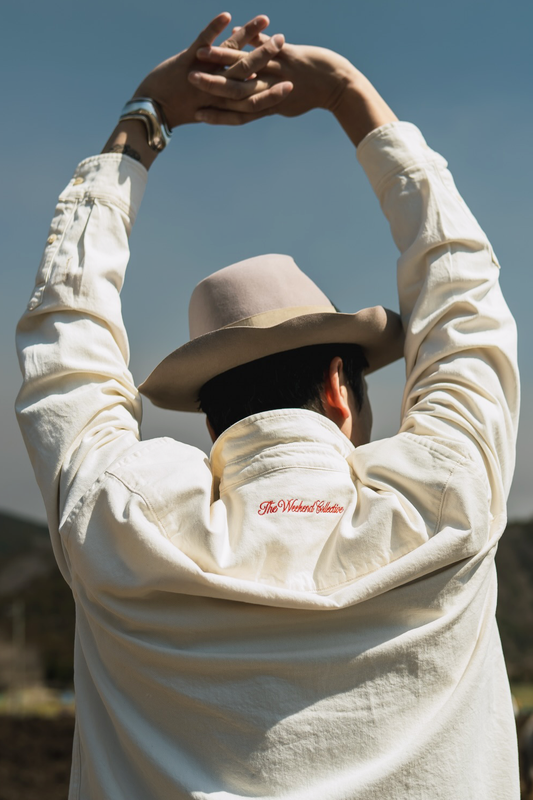 GARMENT DYED WORKER TWILL SHIRT (CREAM)