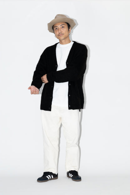 SHAGGY MOHAIR CARDIGAN "BLACK"