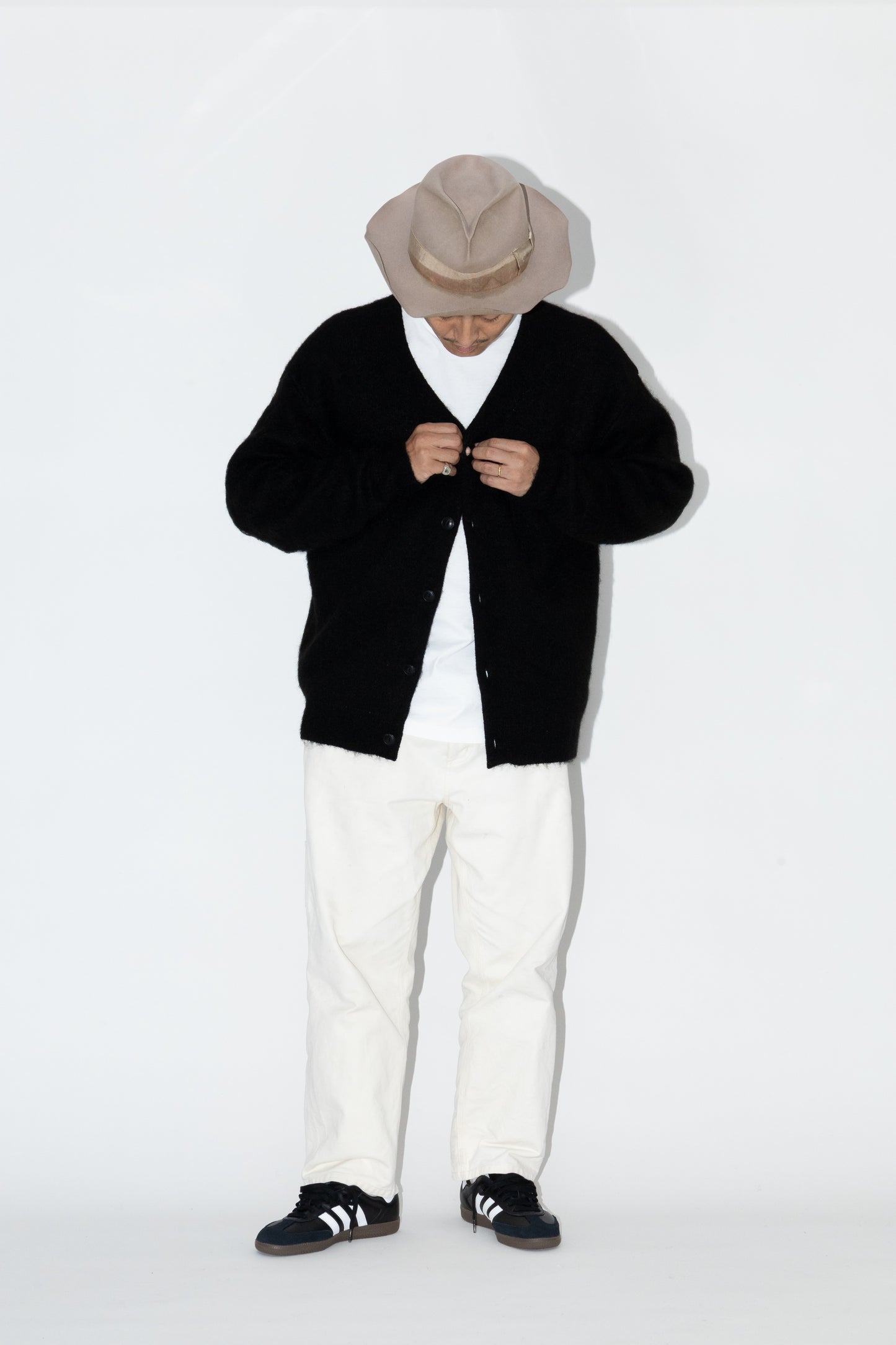 SHAGGY MOHAIR CARDIGAN "BLACK"