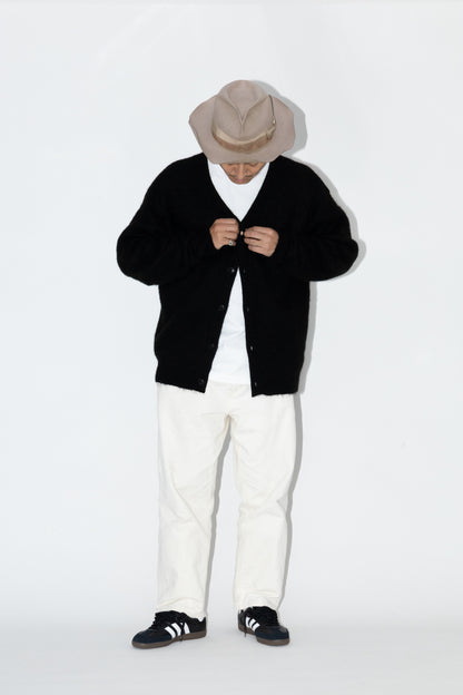 SHAGGY MOHAIR CARDIGAN "BLACK"