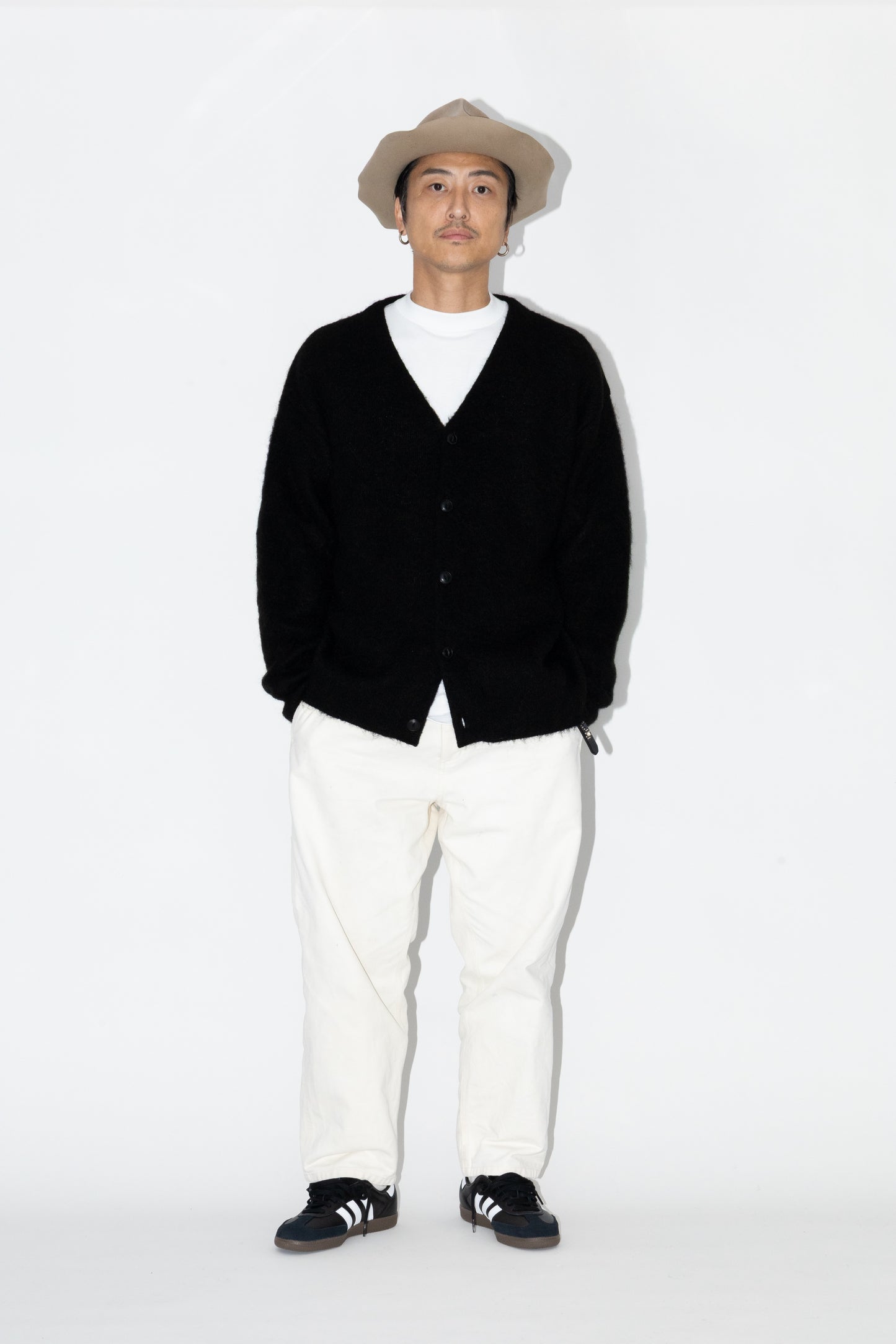 SHAGGY MOHAIR CARDIGAN "BLACK"