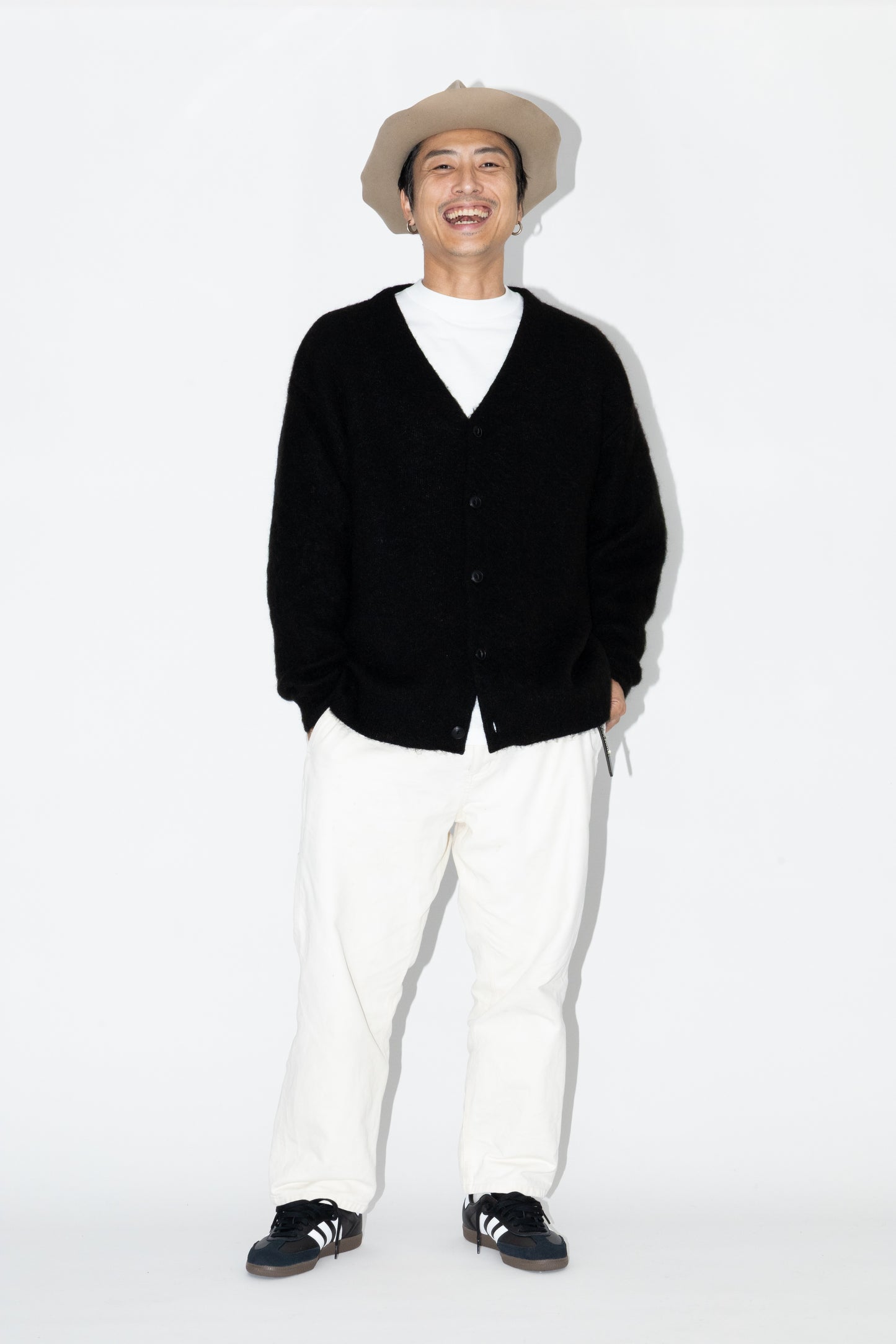 SHAGGY MOHAIR CARDIGAN "BLACK"