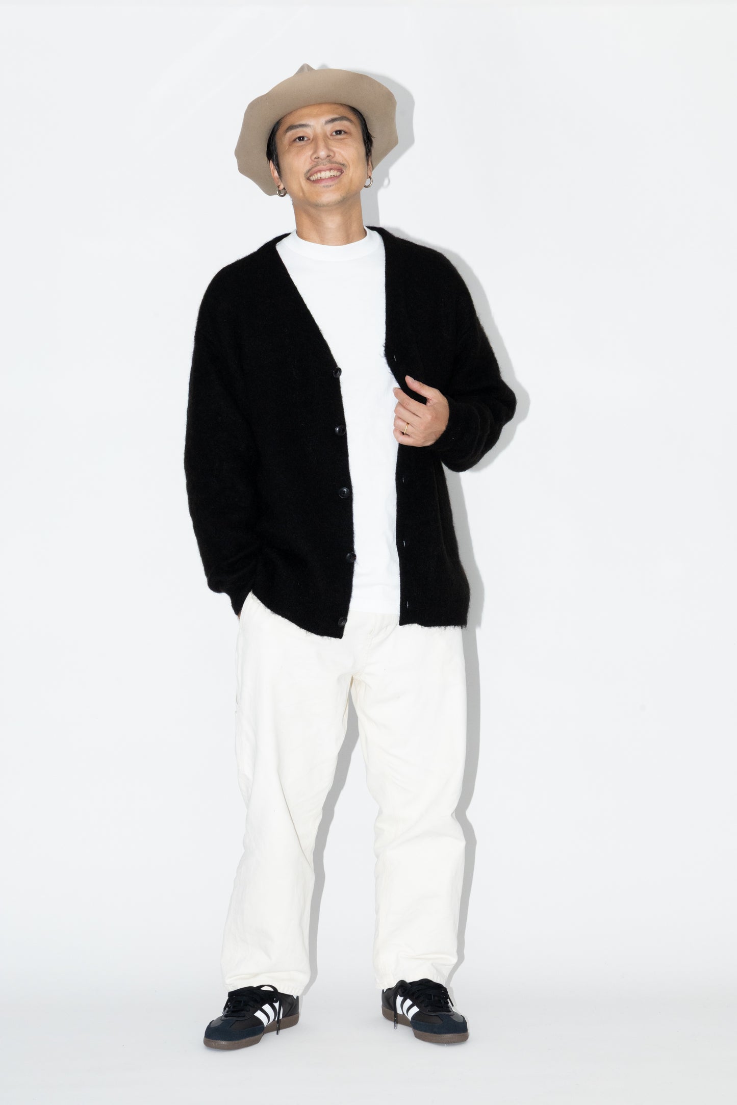 SHAGGY MOHAIR CARDIGAN "BLACK"