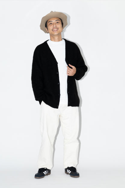 SHAGGY MOHAIR CARDIGAN "BLACK"