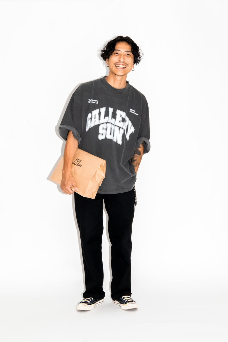 VARSITY OVERSIZED T-SHIRT - シャドウ×ホワイト