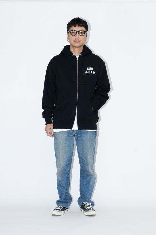 SUNGALLERY BOXY DOUBLE ZIP HOODIE