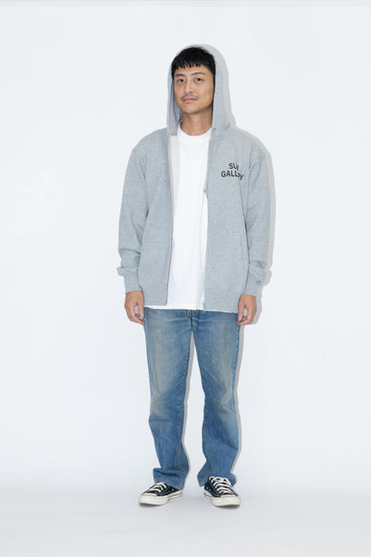 SUNGALLERY BOXY DOUBLE ZIP HOODIE