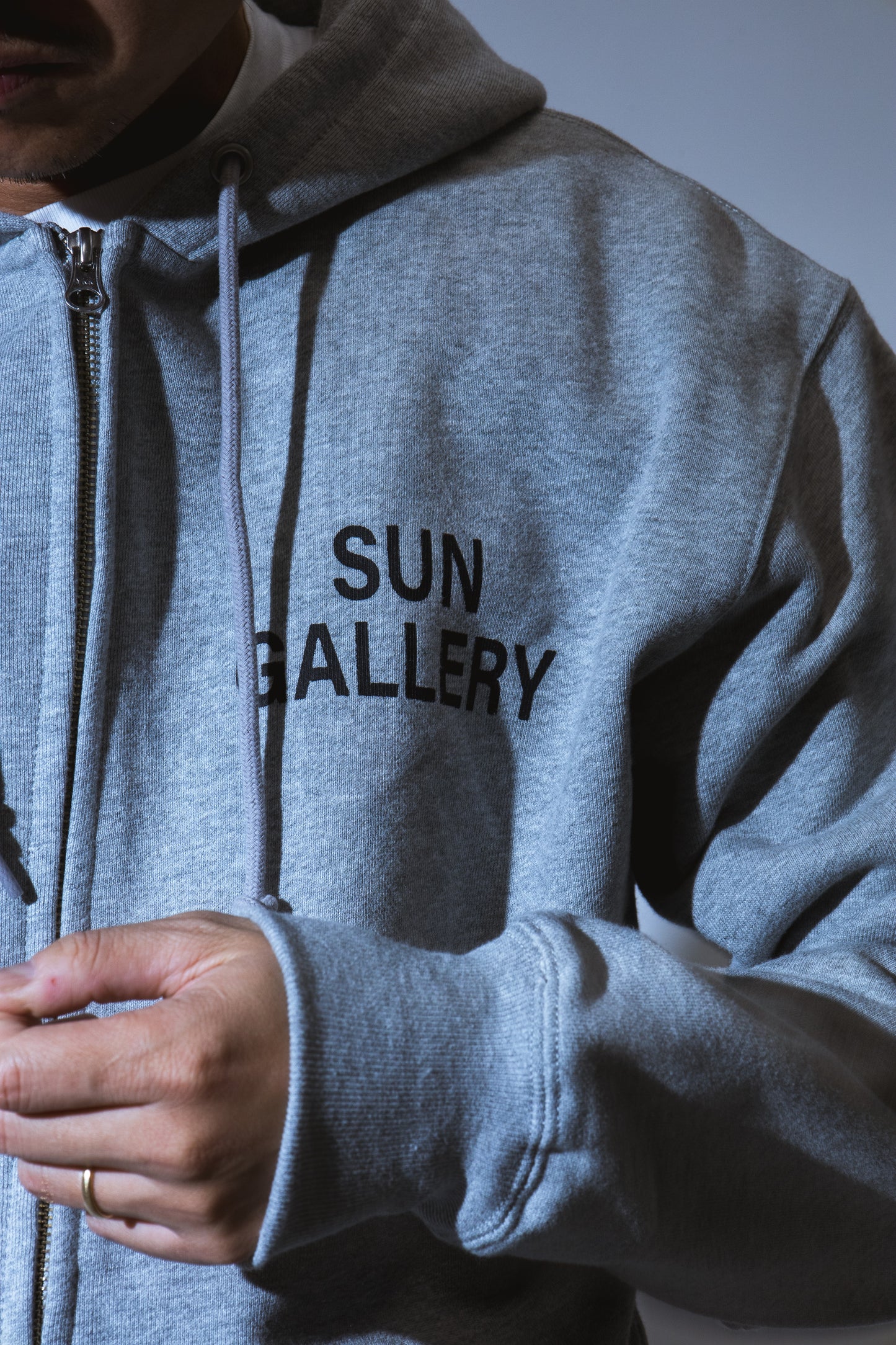 SUNGALLERY BOXY DOUBLE ZIP HOODIE