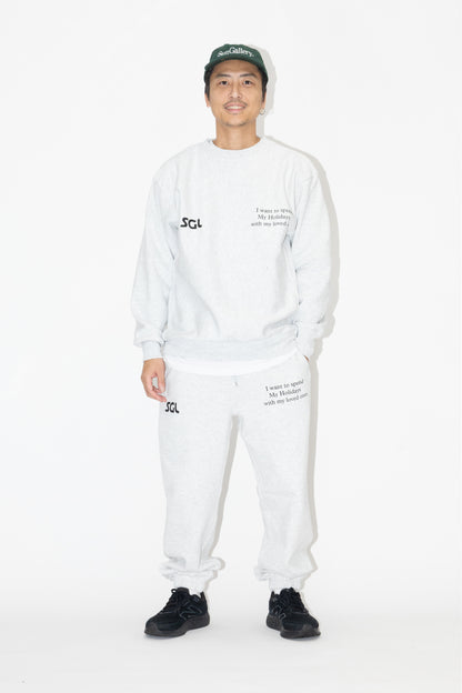 SGL lettered HEAVYWEIGHT CREWNECK SWEATSHIRT
