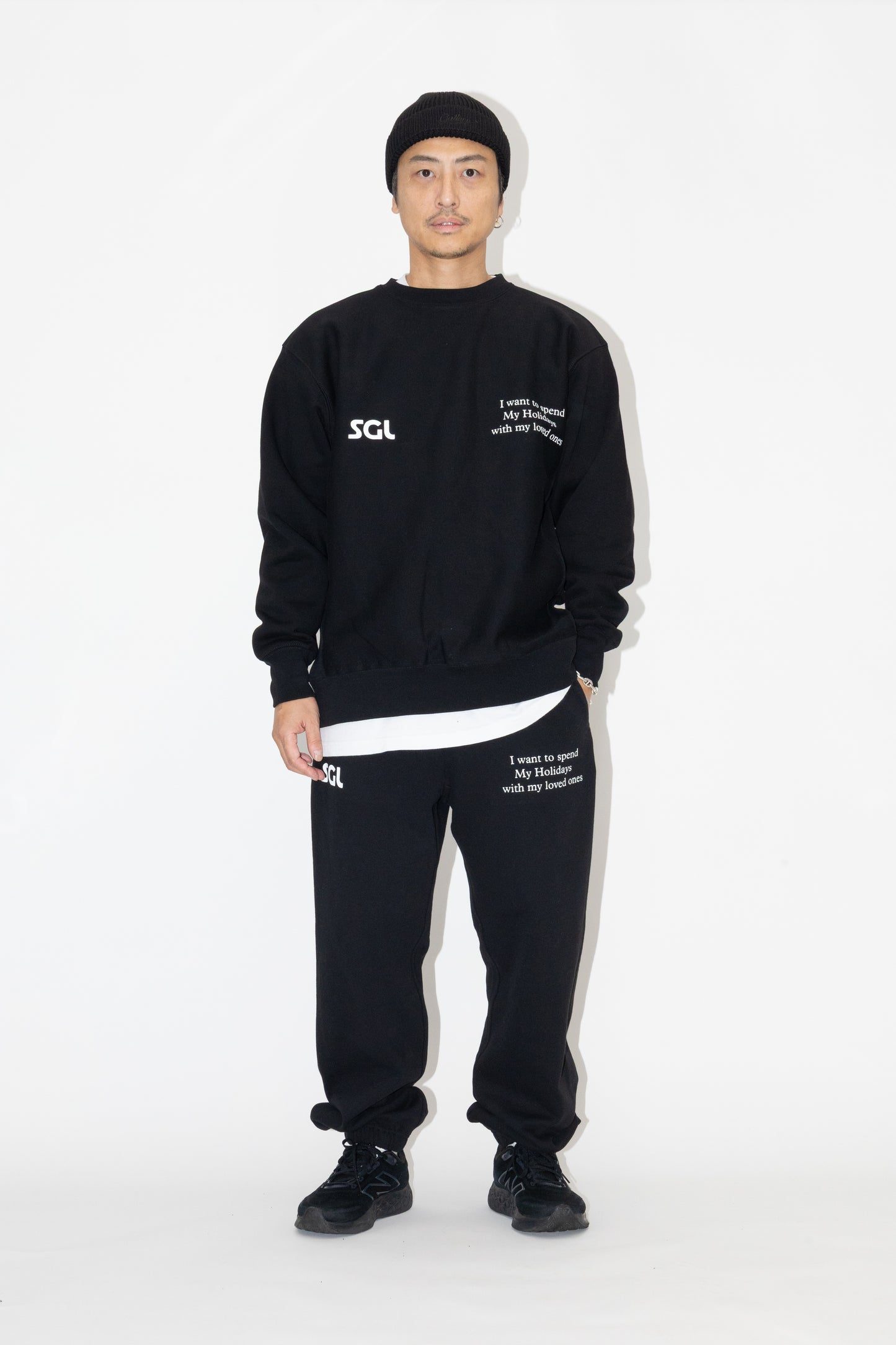 SGL lettered HEAVYWEIGHT CREWNECK SWEATSHIRT