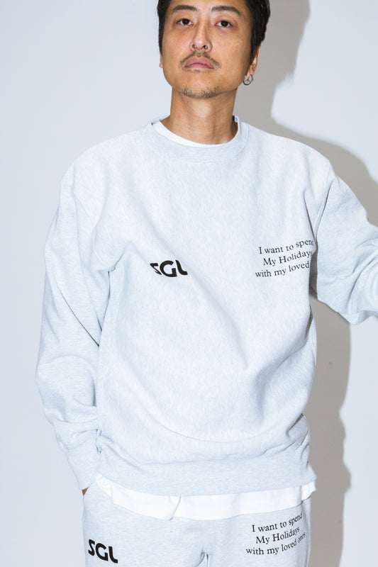 SGL lettered HEAVYWEIGHT CREWNECK SWEATSHIRT