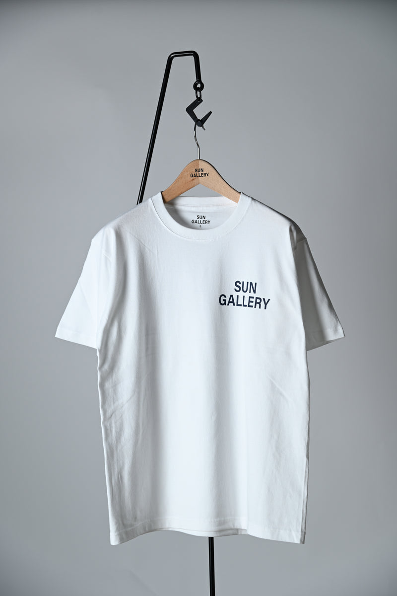 SUNGALLERY T-SHIRT - ホワイト×ネイビー