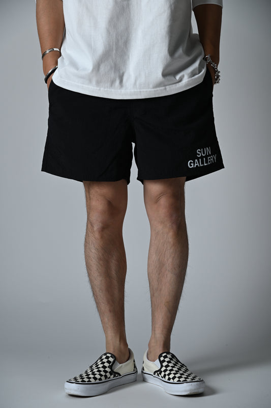 SUNGALLERY LOGO ナイロントラックハーフパンツ
