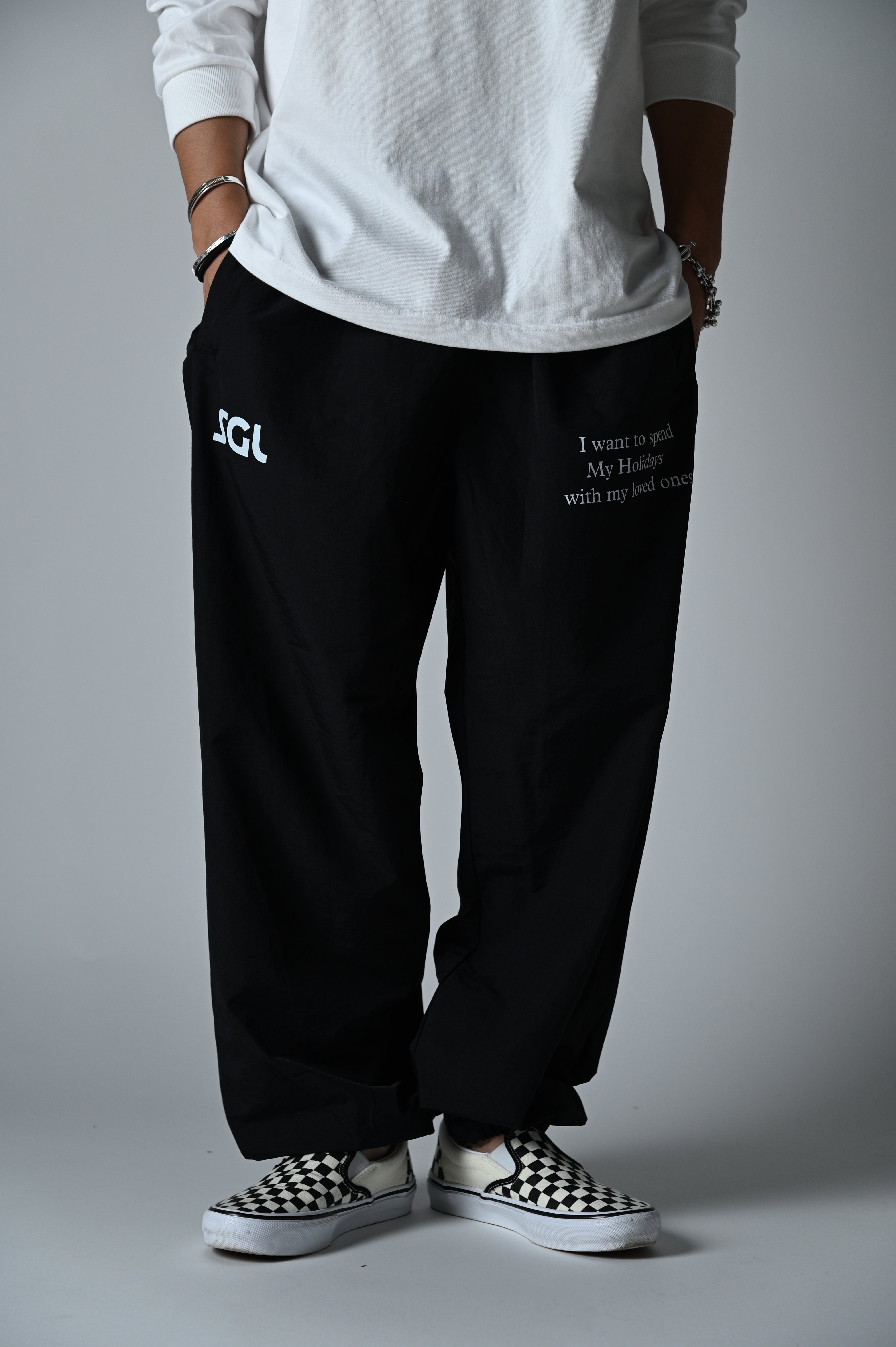 SGL lettered NYLON TRACK PANTS – SUNGALLERY