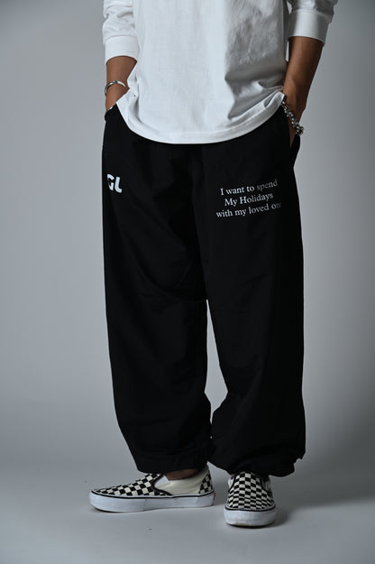 SGL lettered ナイロントラックパンツ