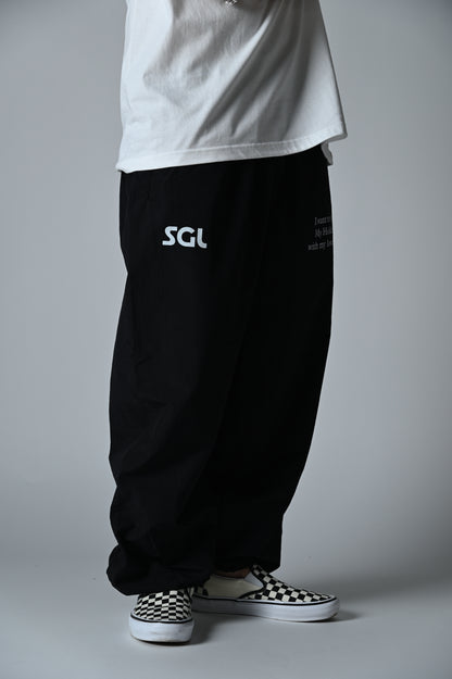 SGL lettered ナイロントラックパンツ