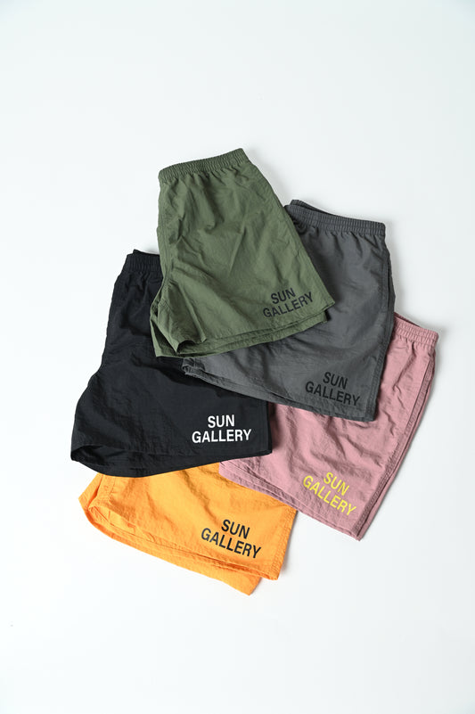 SUNGALLERY LOGO ナイロントラックハーフパンツ