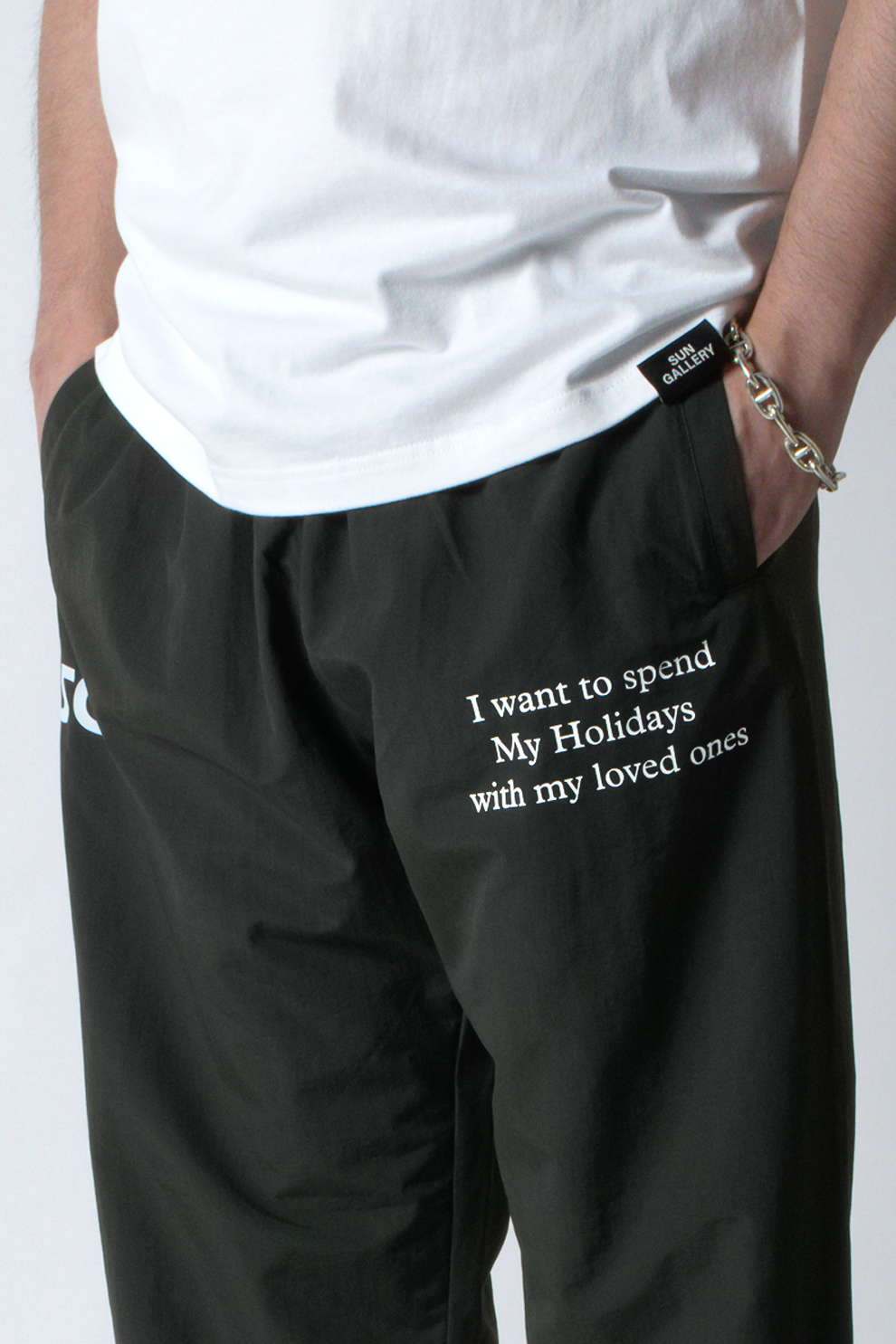 SGL lettered NYLON TRACK PANTS – SUNGALLERY