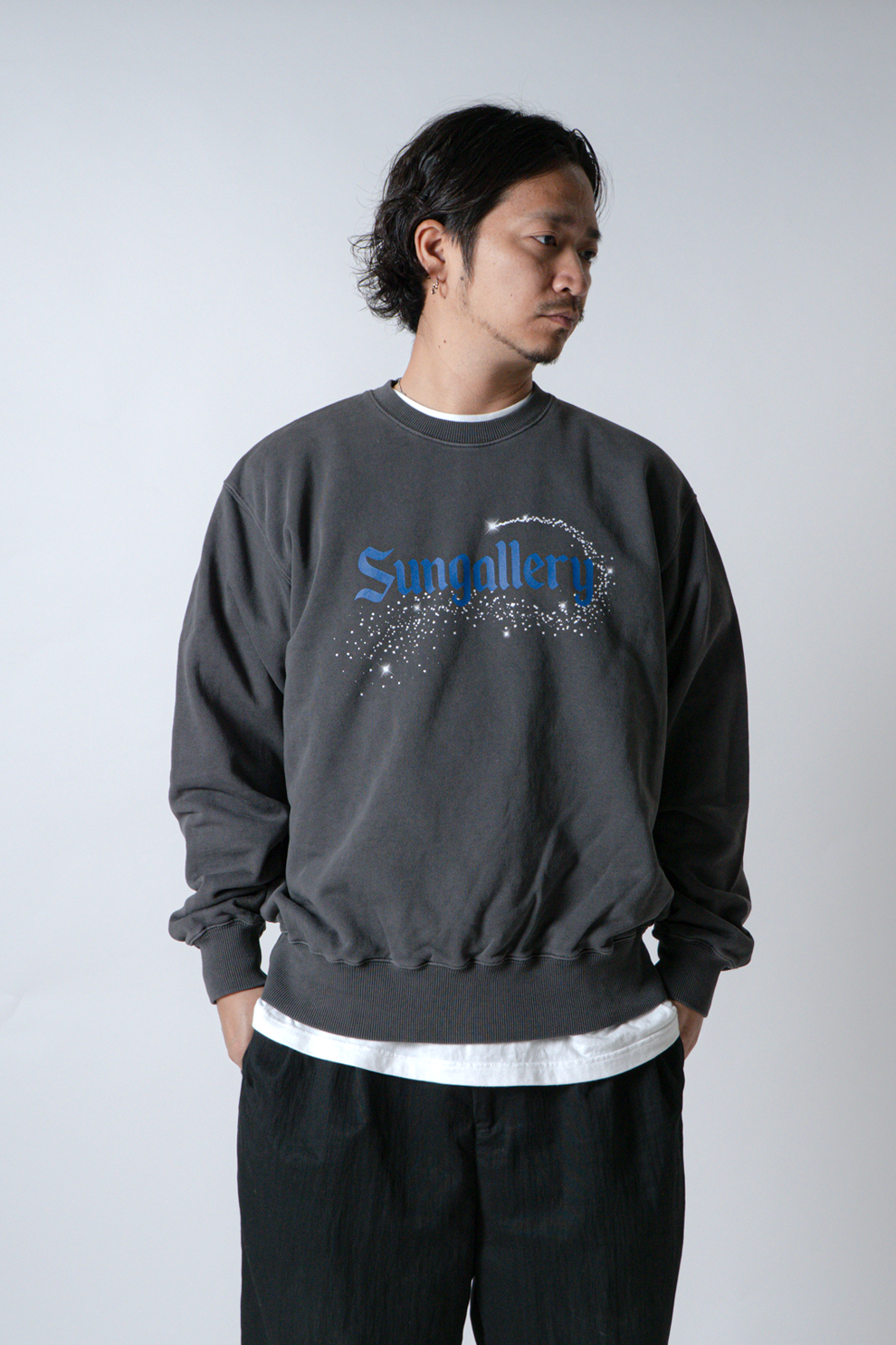 PIGMENT DYED SWEATSHIRT “STARDUST”