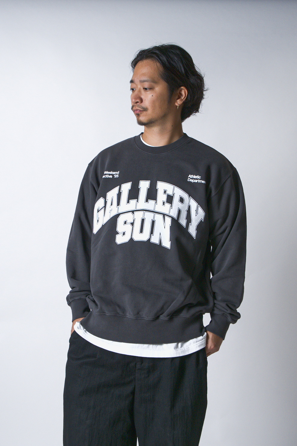 PIGMENT DYED SWEATSHIRT “VARSITY”